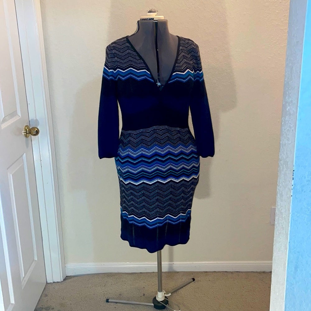 a.n.a. Sparkle sweater dress Large print